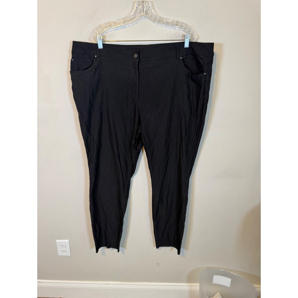 Avenue Womens Slim Leg Pants Stretch Black Size 26